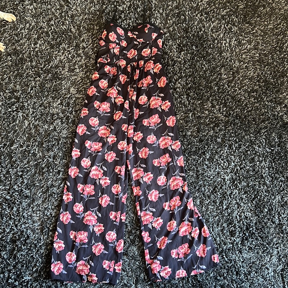 Rose print jumpsuit WITH POCKETS
